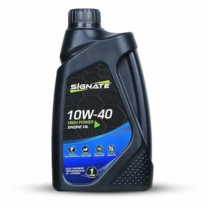 Signate 10W40 Fully Synthetic API SN+ BS6 Ready Motorcycle Engine Oil for Ultra Smooth Drive (1L)