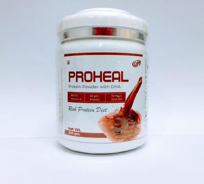 PROHEAL Protein Powder With DHA 200 Gram pack of 2