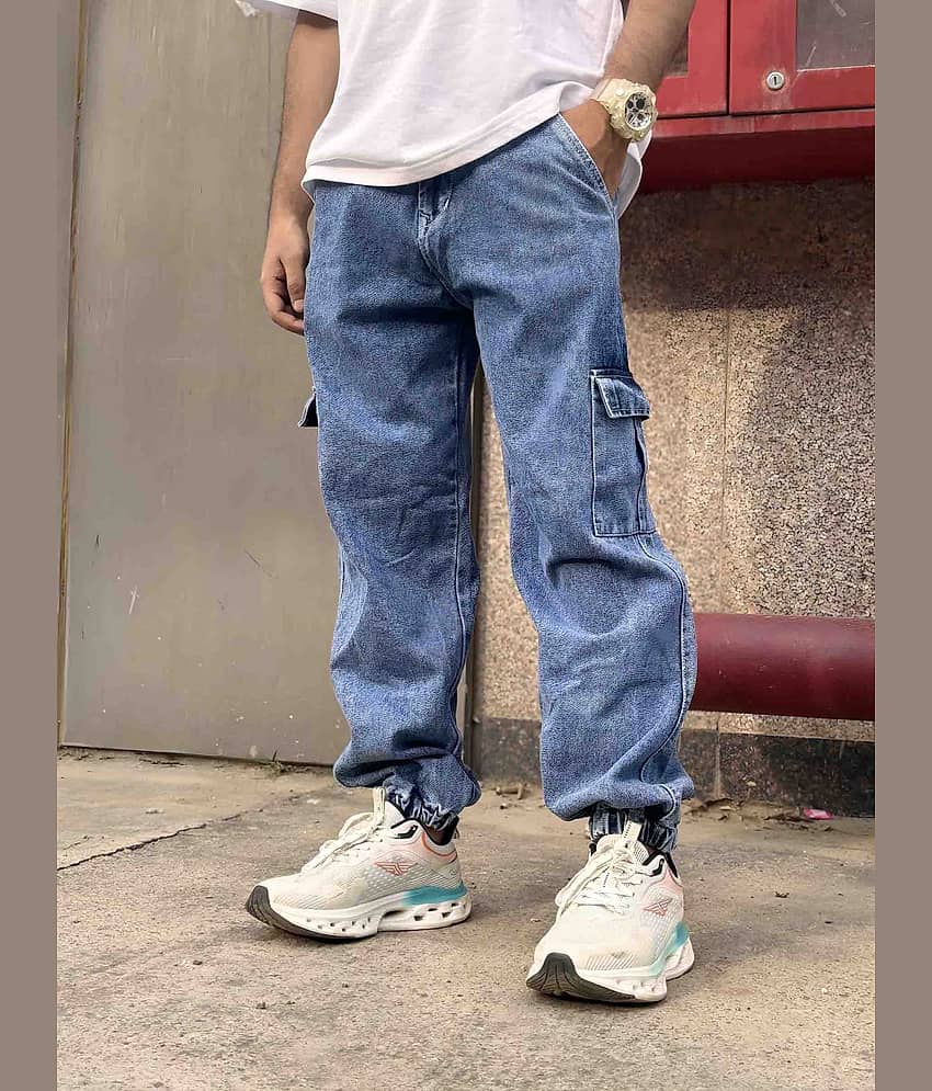 Styzon Loose Fit Jogger Men's Jeans - Light Blue ( Pack of 1 )