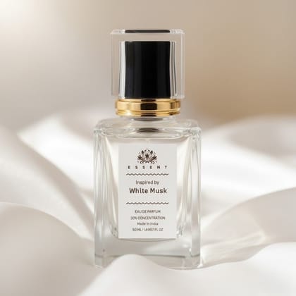 Essent Perfumes White Musk Eau de Parfum (EDP) – Clean White Musk Powdery Long Lasting Perfume – Unisex Fragrance