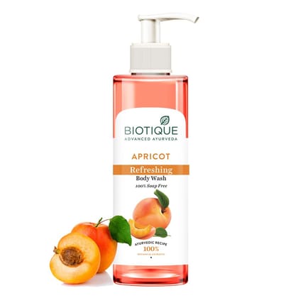 Biotique Apricot Refreshing Body Wash | Keeps Skin Fresh and Clean | Brightens Skin and Reducing Dark Spots | 100% Botanical Extracts | Suitable for All Skin Types | 200ml Biotique Apricot Refreshing Body Wash | Keeps Skin Fresh and Clean | Brightens Ski