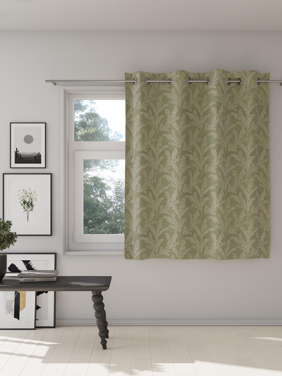 DDECOR - 100% Polyester Window 5 Ft|135 CM X 160 CM| - Green