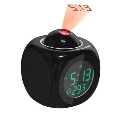 Projector Alarm Clock  Digital LED Display, Time & Temperature Projection, 12/24 Hour Format, Snooze Function, Adjustable Brightness,Bedroom, Home, or Office,This product does not come with a battery