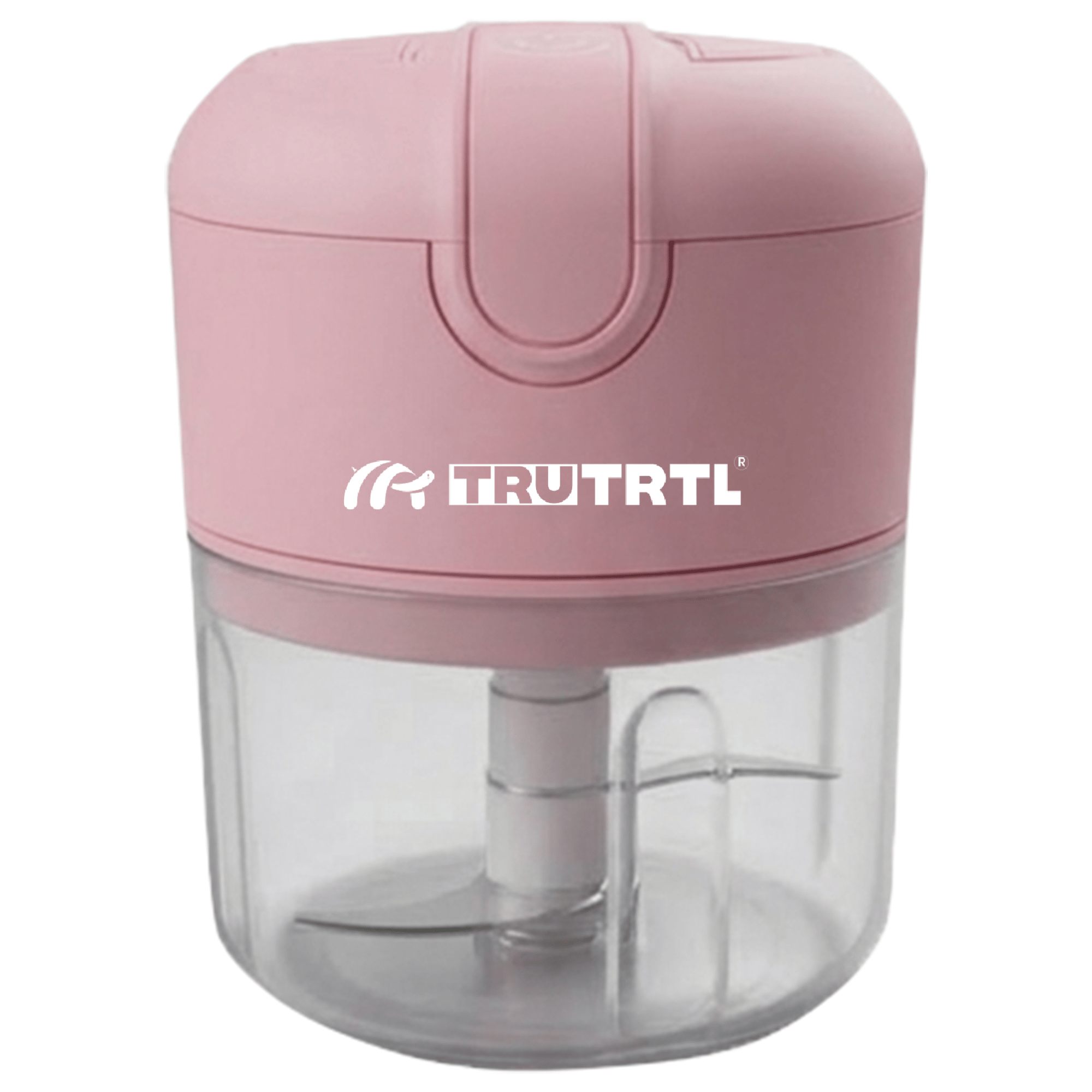 truTRTL Smart Electric Chopper for Kitchen | 1200 mAh Battery | Onion, Tomato & Vegetable Cutter | 1 Year Warranty | Ideal for Busy Moms | 300ml (Pink)