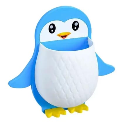 BREEPREE Bathroom Shelf with Self Adhesive Organizer and Towel Holder for Wall Mount Sky Blue