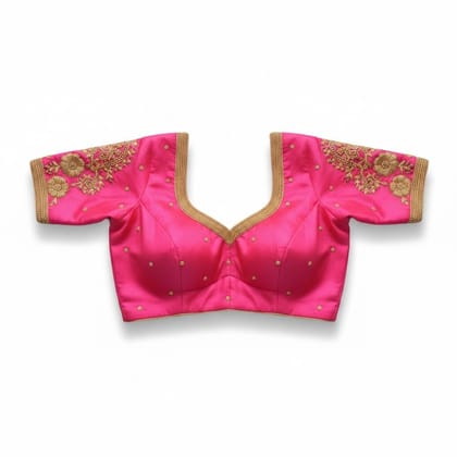 Pink Embroidered Designer Blouse