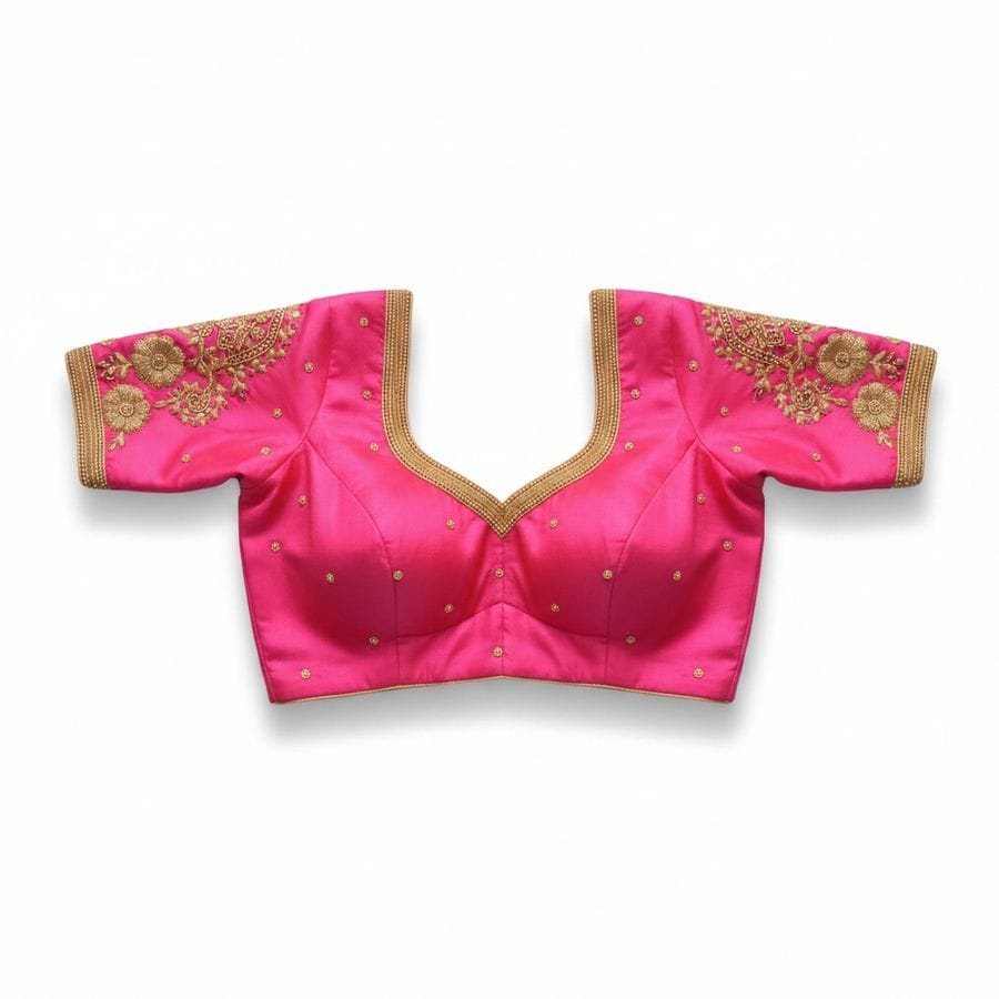 Pink Embroidered Designer Blouse