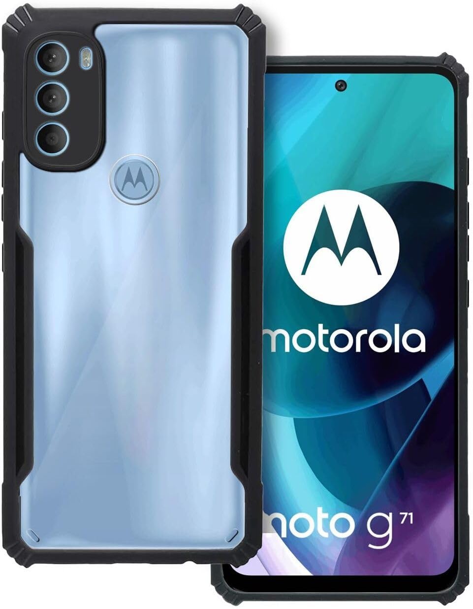 PLUGTECH Slim Shockproof Case | Matte Black Soft | Drop Protection | Precise Cutouts | Premium Mobile Cover for Moto G71