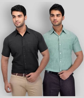 DESHBANDHU DBK - Multicolor Cotton Regular Fit Men's Formal Shirt (Pack of 2)