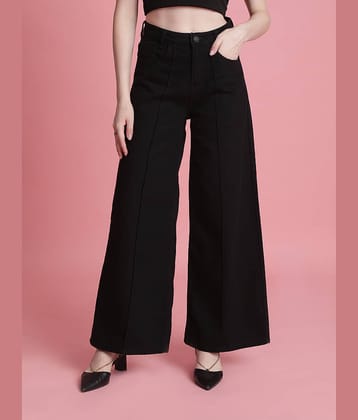 Bene Kleed - Black Cotton Wide Leg Women's Jeans ( Pack of 1 )