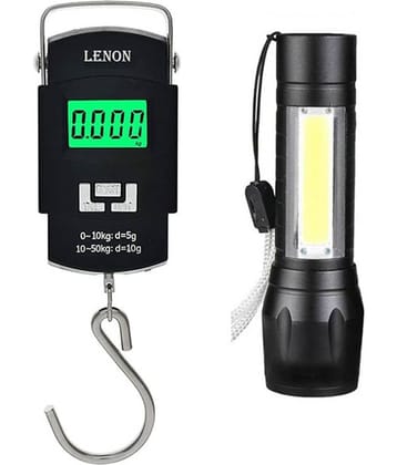 Lenon Digital Hanging Hook Scale 50 Kg With Cob Torch Emergency Light