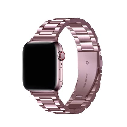 Rose Pink Stainless Steel Watch Strap - 20/22 MM Rose Pink Stainless Steel Watch Strap - 20/22 MM - 20 MM