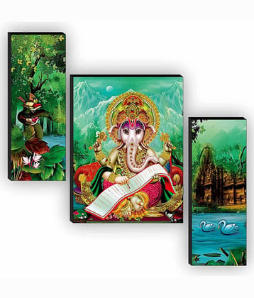 Saf ganesha religious modern art MDF Painting Without Frame