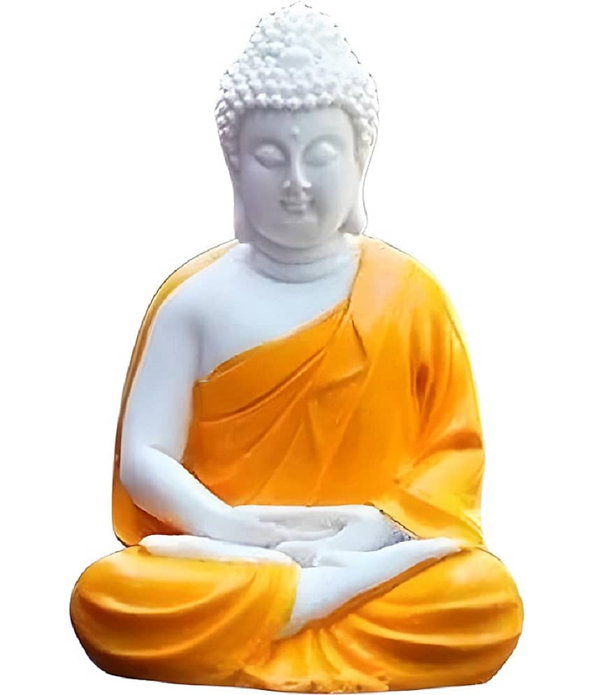 Khushi Enterprises Resting Buddha Showpiece 14 cm - Pack of 1