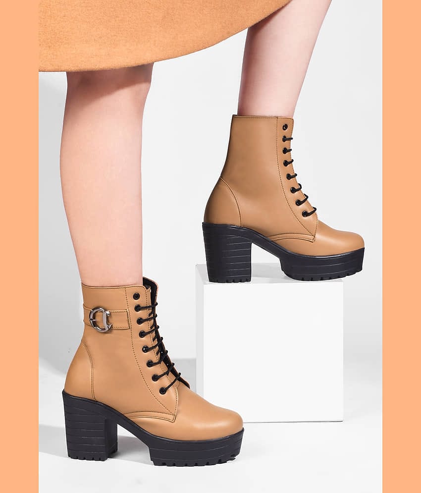 JM Looks Tan Women's Ankle Length Boots