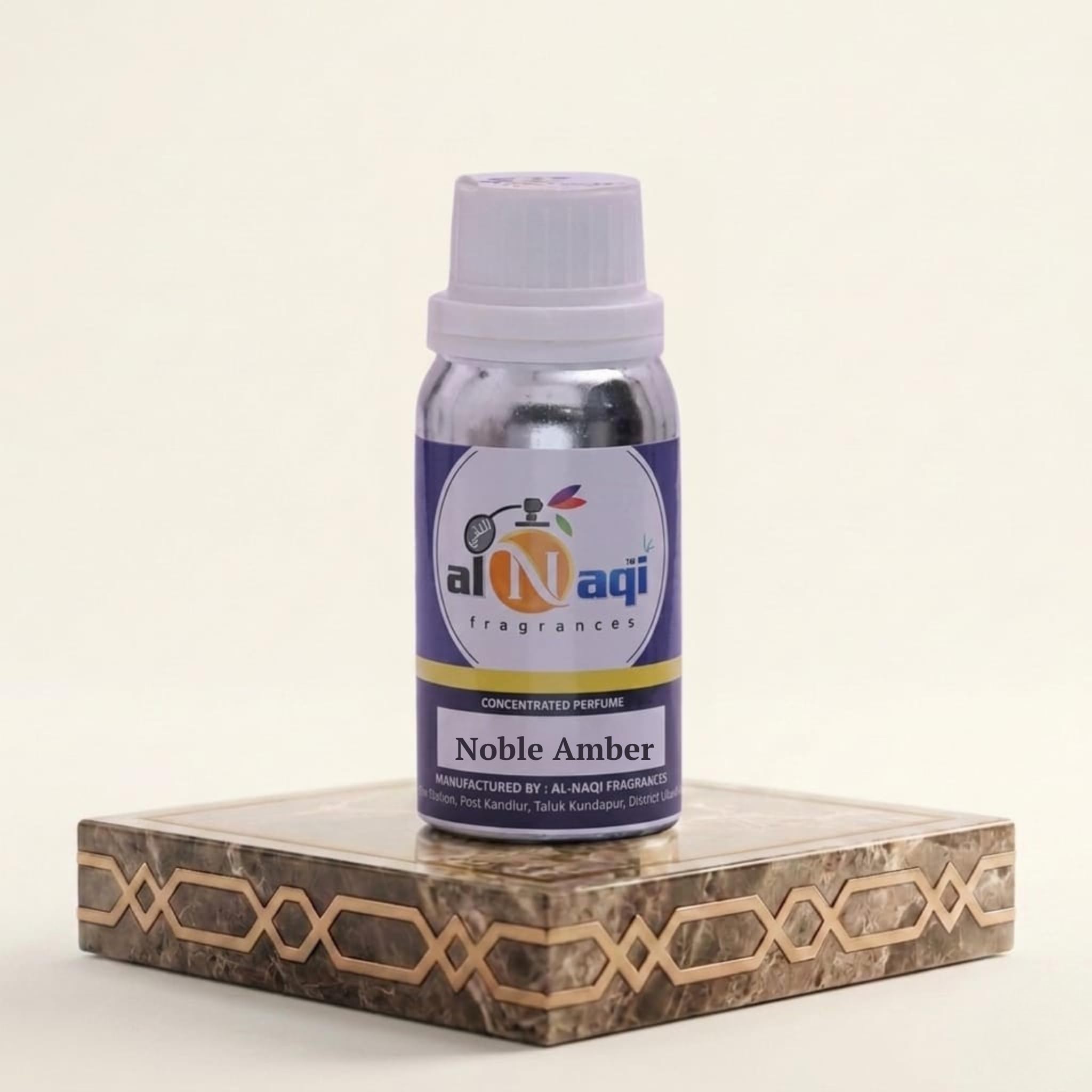 alNaqi Noble Amber 100g - Premium Artisanal Unisex Perfume, Long-Lasting Spiced Oud & Saffron Blend, Deep Arabic Woody Aroma with Warm Musk for Special Occasions