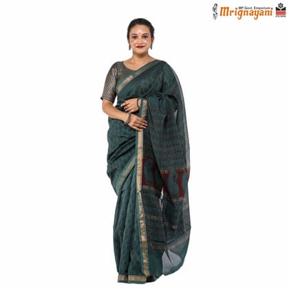 HANDLOOM MAHESHWARI SILK SAREE WITH BLOUSE (SKU - 3I0101170522,SAREE-1061)
