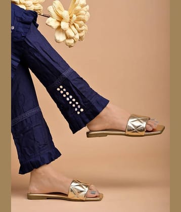 Shoetopia Gold Women's Flats