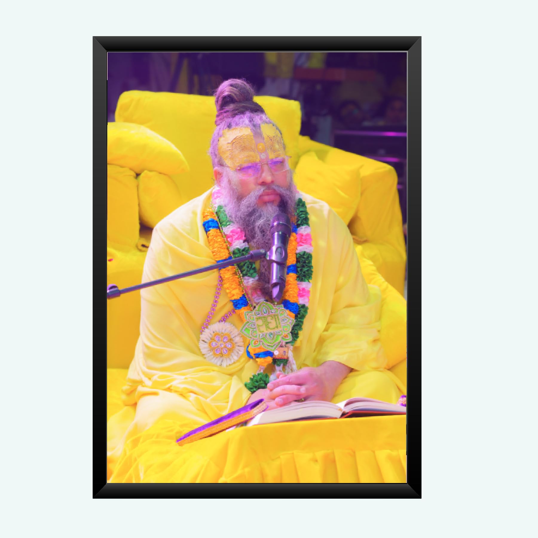 NOKKES Premanand Ji Maharaj Vrindavan Religious Photo frame 5X7 Inch Photo Frame_WEW36