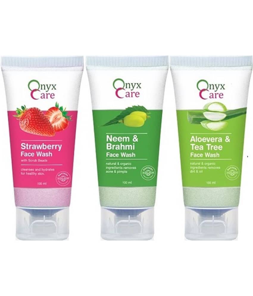 Onyx Care - Skin Inflammation Reducing Face Wash + Scrub For All Skin Type ( Pack of 3 )