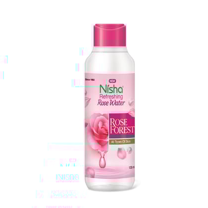Nisha Refreshing Rose Water for Face 120ml, Rose Water Face Toner for All Skin Types, Makeup Remover Gulab Jal for Face