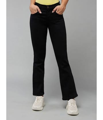 Dolce Crudo - Black Denim Wide Leg Women's Jeans ( Pack of 1 )