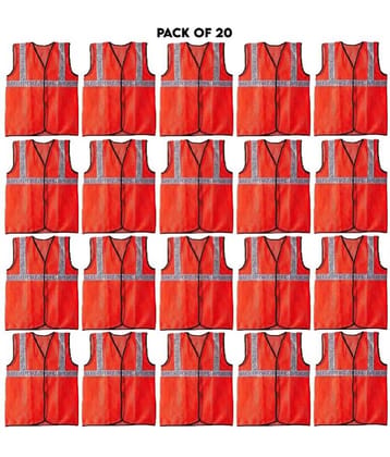 LAXMI Safety Jacket Orange (Pack of 20) Orange Safety Jacket