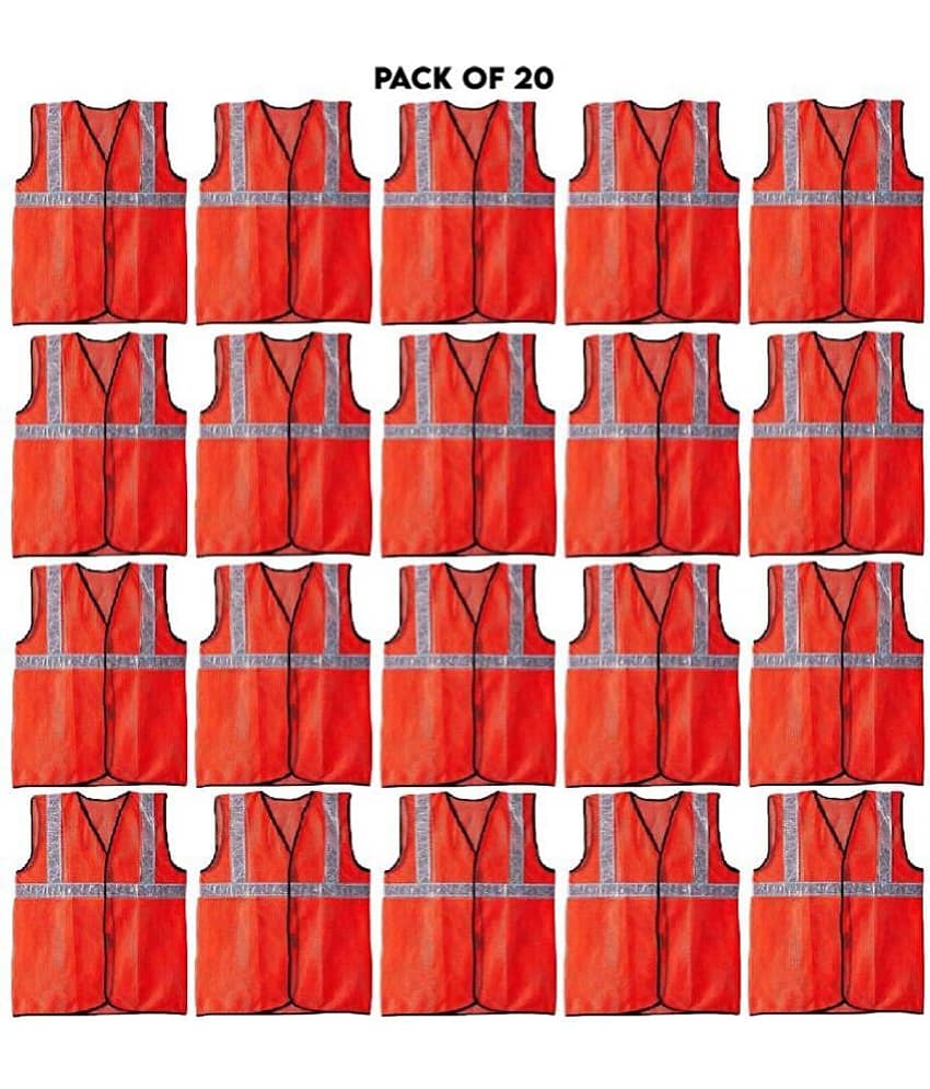 LAXMI Safety Jacket Orange (Pack of 20) Orange Safety Jacket