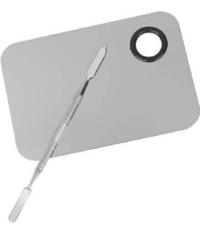 Lenon Stainless Steel Makeup Mixing Blending Palette & Spatula