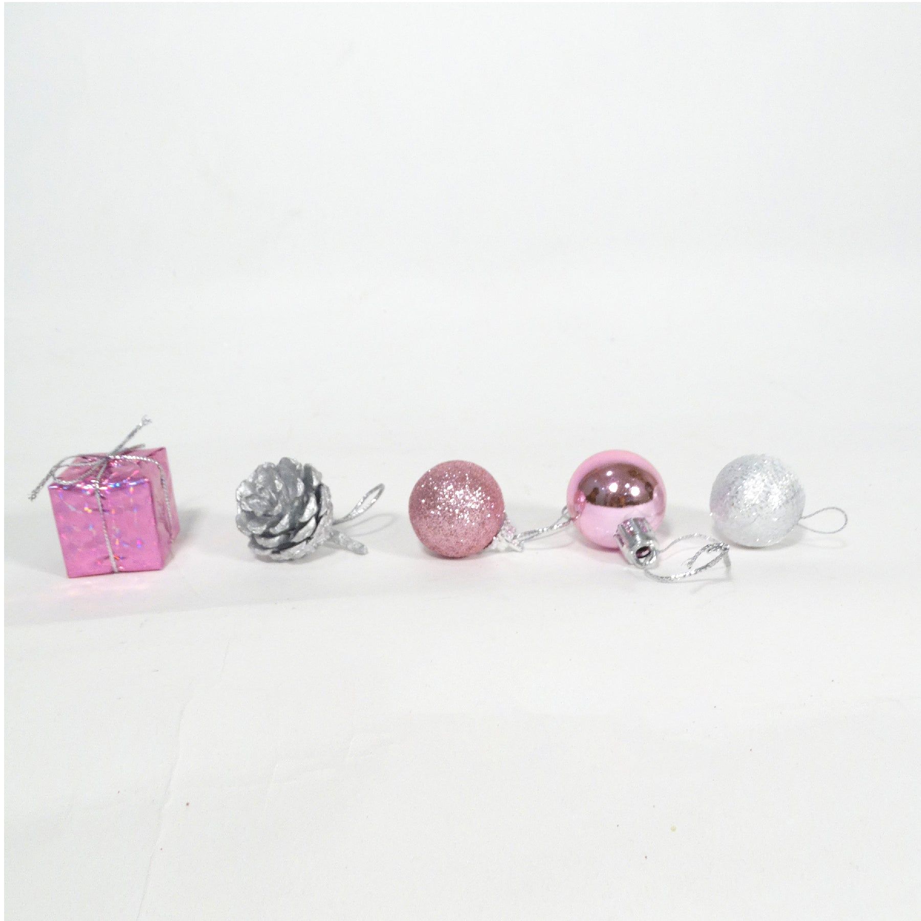 Box of Pink & Silver Tree Hangings - 20PC