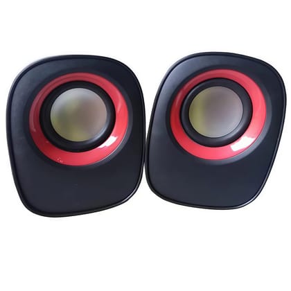 USB 2.0 Multimedia Speaker with 3.5mm Jack Sound and Volume Control Cable for Pc Laptop Desktop and Mobile Phones