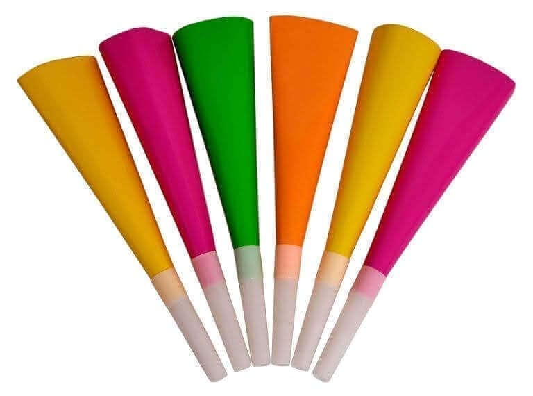 Wanna Party Neon Horns - 6PC