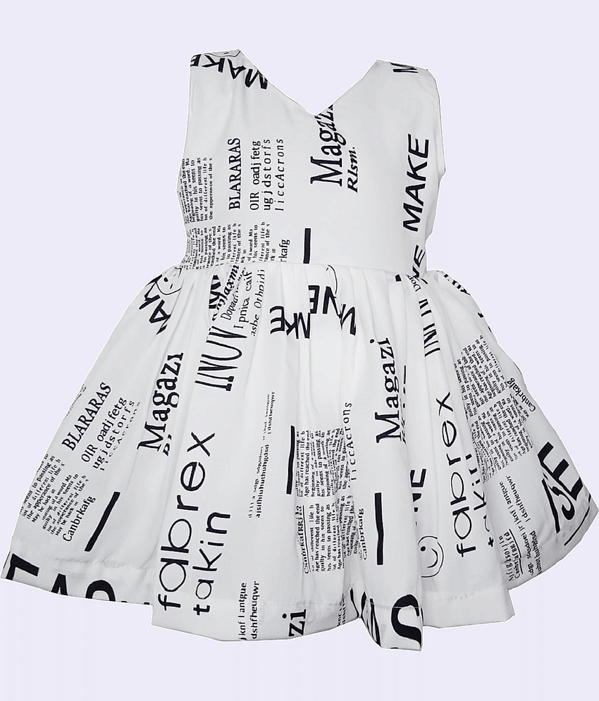 harshvardhanmart.com Pack of 1 Baby Girls Crepe Frock ( White )