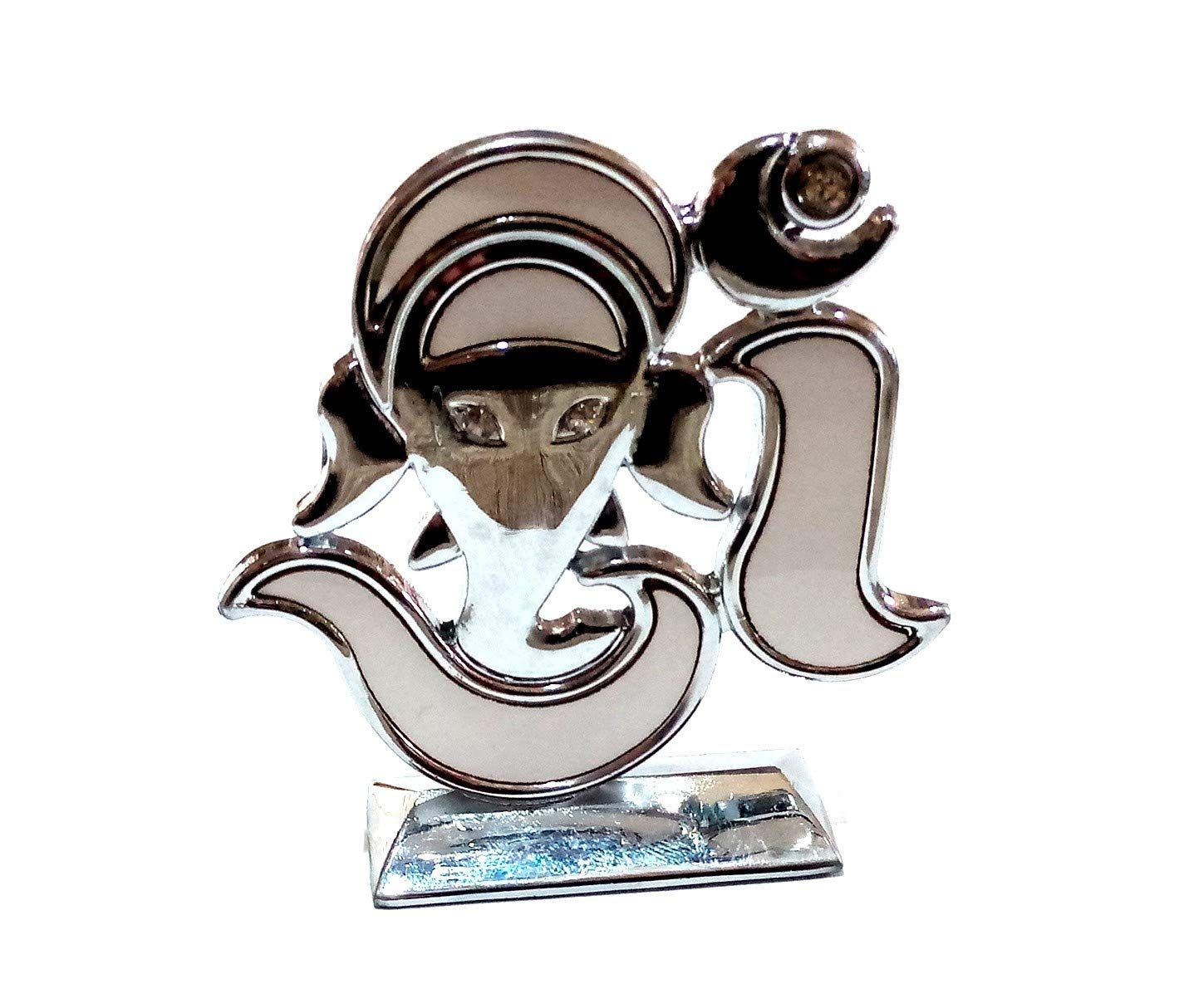 Nawani Steel Metal Ganesha Showpiece Idol for Home Decor and Gift, Size - 6/5 cm