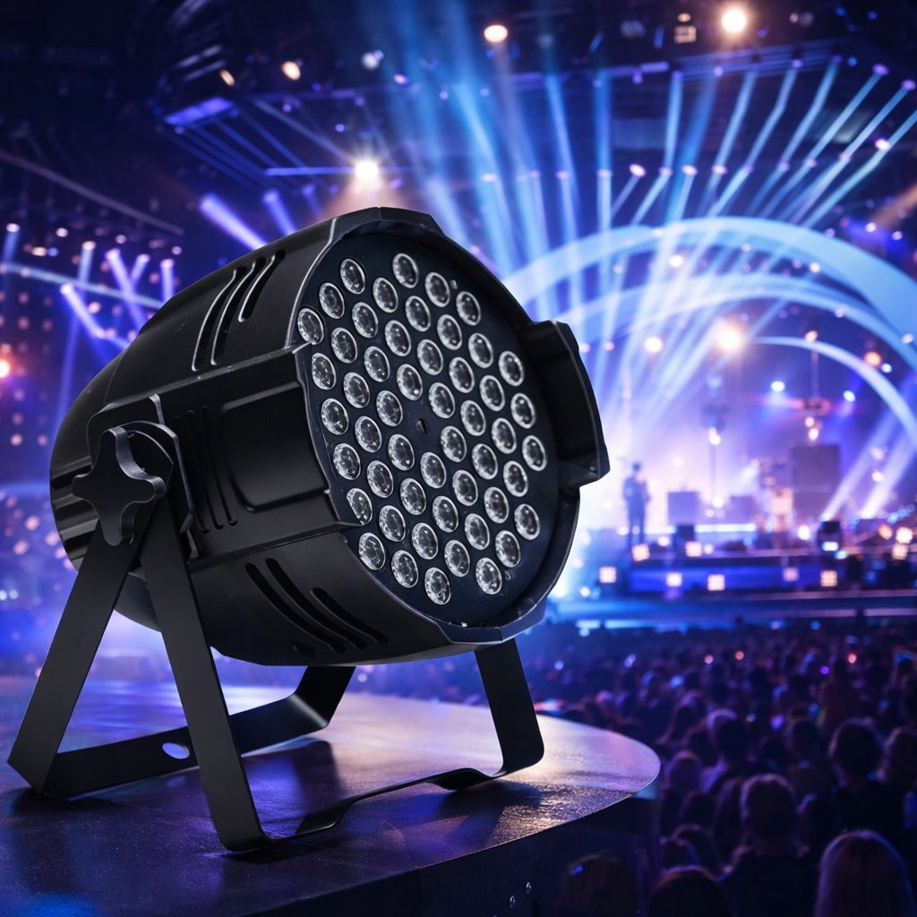 SPARKWORLD 54-LED RGB Par Light with DMX512 Control | Stage & Party Wash Light | Colour: 54 LED