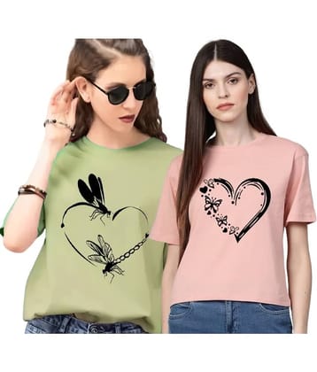 Parona Women Polyester Printed Regular Fit Round Neck T-Shirt ( Multicolor 11 )