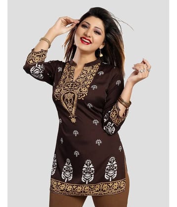 Meher Impex - Red Crepe Women's Tunic ( Pack of 1 )