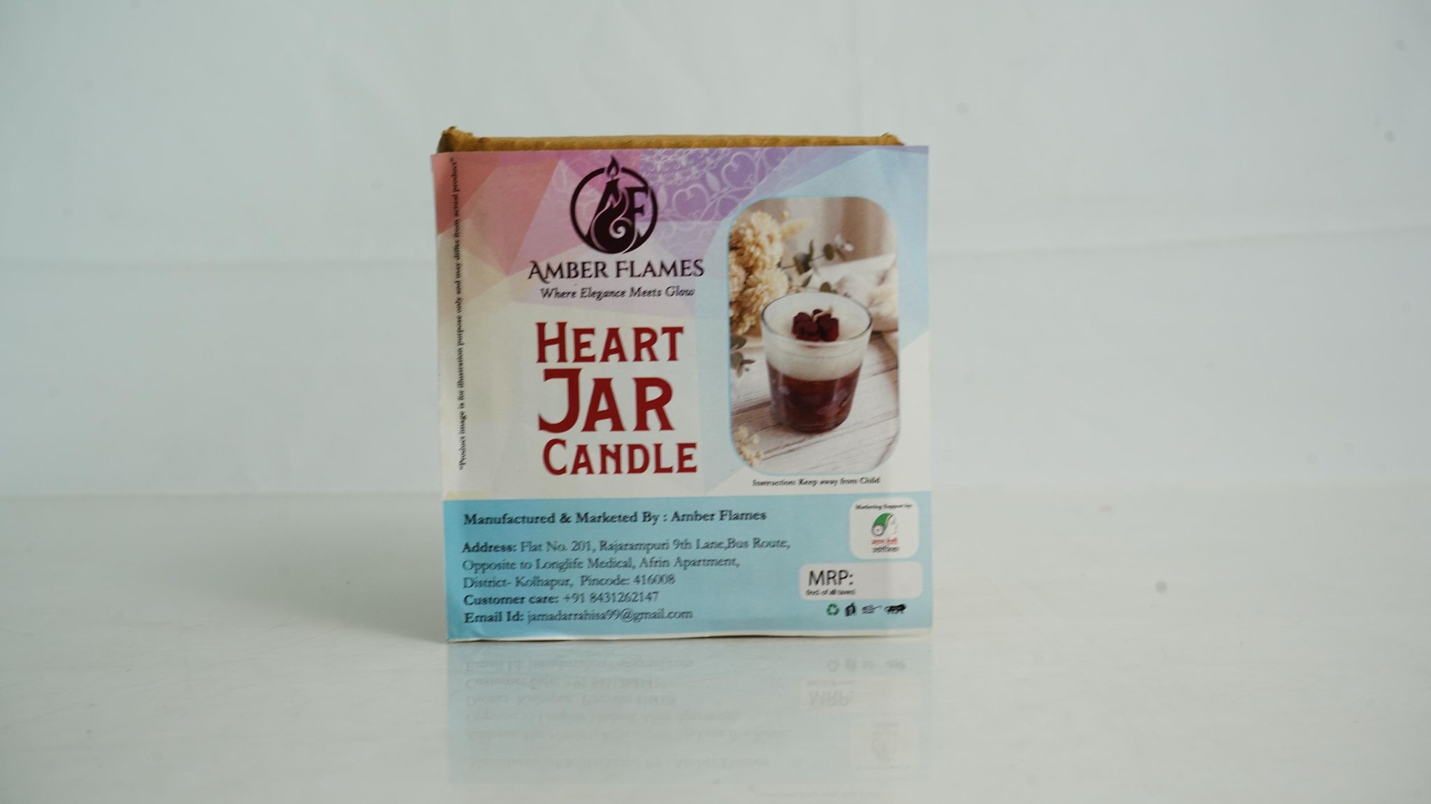 Heart Jar Candle 1Piece Each