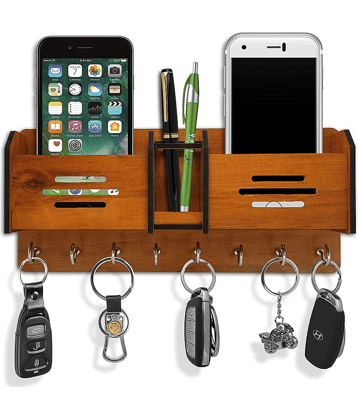 KAAF Brown Wood Key Holder - Pack of 1