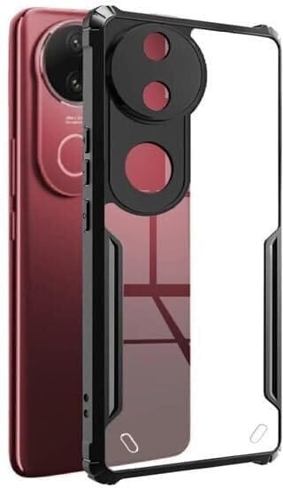 PLUGTECH Slim Shockproof Case | Matte Black Soft | Drop Protection | Precise Cutouts | Premium Mobile Cover for vivo V50 5G