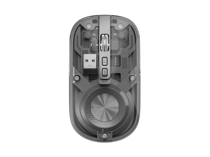 Portronics Toad 8 Transparent Wireless Bluetooth Mouse with Dual Wireless (BT + 2.4 GHz), Rechargeable Battery, Noise-Free Clicking, Show/Hide Desktop, Multi-Device Pair, Adjust Sensitivity - Grey Portronics Toad 8 Transparent Wireless Bluetooth Mouse with Dual Wireless (BT + 2.4 GHz), Rechargeable Battery, Noise-Free Clicking, Show/Hide Desktop, Multi-Device Pair, Adjust Sensitivity - Grey