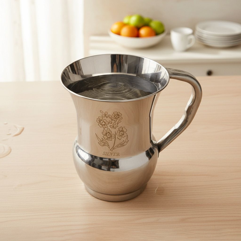 Pure Stainless Steel Silver Finish Water Jug (SMAS072 A)