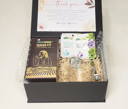 Freshville Sugar Fit Tea Box with Spoon Strainer and Cup 120gm