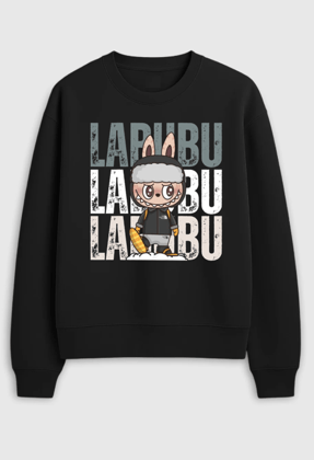 Oversized Crew Neck Sweatshirt: Labubu