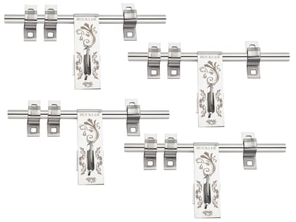 BUCKLER Stainless Steel Aldrop for Main Door| Gate| Kitchen | Bedroom Door|Office Door and Wooden Doors, Ganpati ji Laser Print (14MM-3MM, 10 Inch) (4)