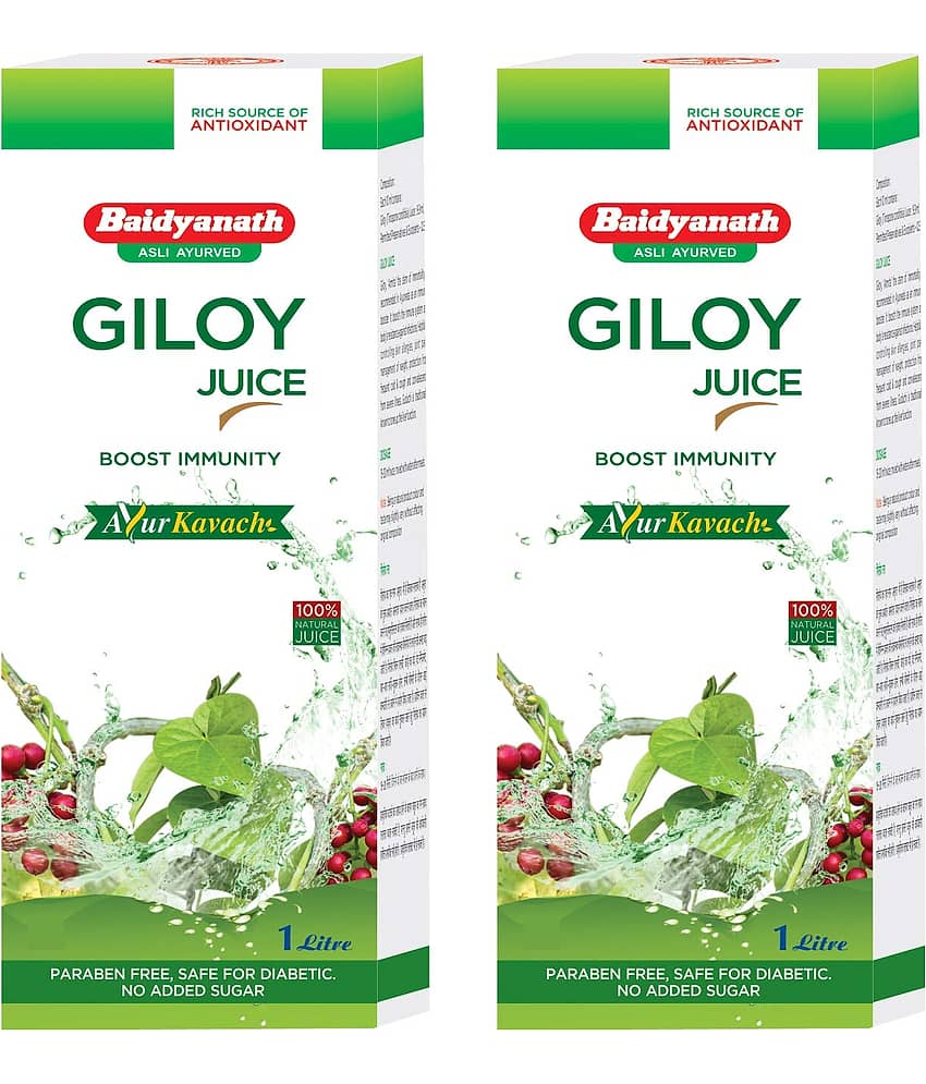 Baidyanath Natural Giloy Juice Liquid 2 l Pack of 2
