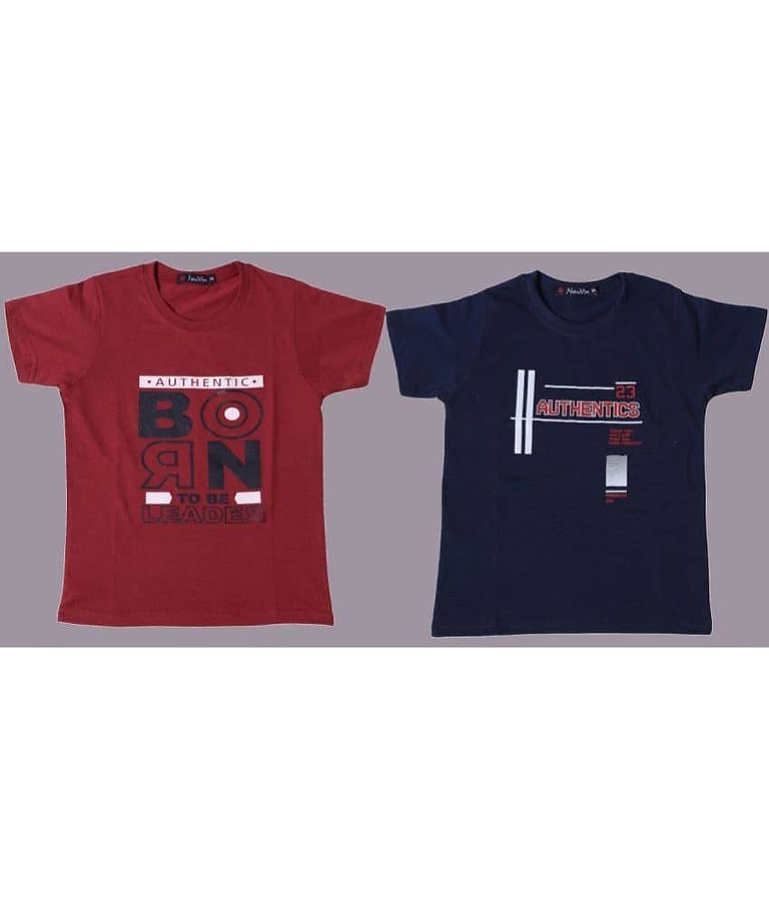 NEUVIN Pack of 1 Boys Cotton T-Shirt ( Multi Color )