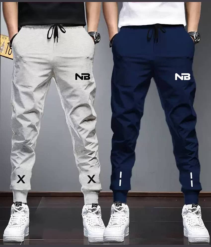 Lieo Trend Multicolor Polyester Blend Men's Trackpants ( Pack of 2 )