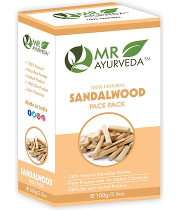 MR Ayurveda Premium Quality Sandalwood Powder Face Pack Masks 100 gm