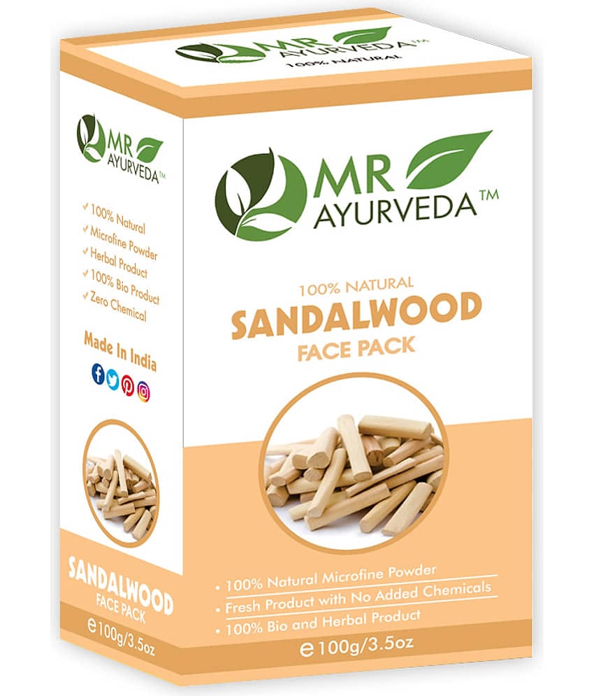 MR Ayurveda Premium Quality Sandalwood Powder Face Pack Masks 100 gm